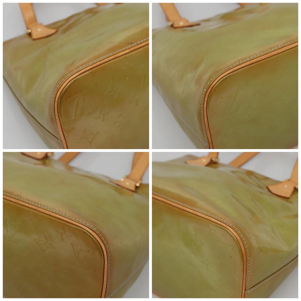 LOUIS VUITTON Monogram Vernis Houston Hand Bag Baby Blue M91005 LV Auth 130139 - Picture 14 of 16